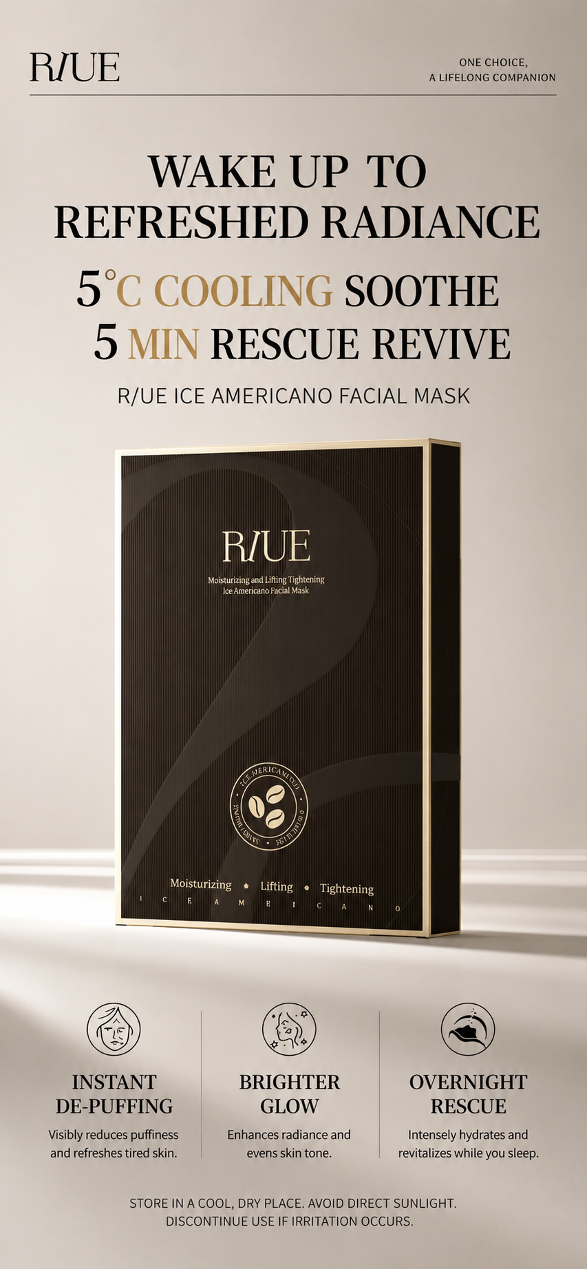 RIUE Ice Americano Facial Mask — For Mornings That Started Rough